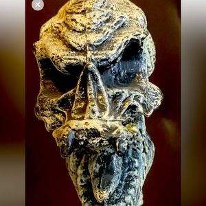 Plastic demon scythe for grim reaper costume.